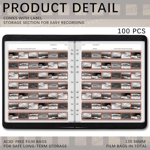 100 Pcs 35mm Film Negative Sleeves Film Binder Storage - Image 3