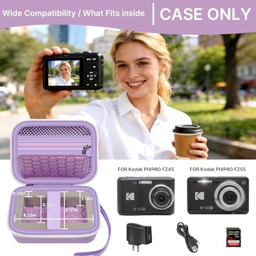 Comecase Digital Camera Case for KODAK PIXPRO FZ55 FZ45 FZ53 FZ43, Purple - Image 2