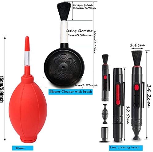 Camera Cleaning Kit, Electronics Cleaning Tools & Accessories Include Air Blower Pump, Lens Cleaner Pen and Dust Blower Cleaner with Brush for DSLR VCR DC Camera Lenses Telescope Filters Cleaning - Image 2