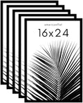 Americanflat 16x24 Poster Frame with Polished Plexiglass - Set of 5 - Galleria Collection - Picture Frames for Wall Display - Black by Americanflat