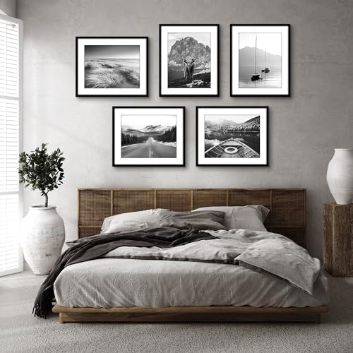 Americanflat 18x22 Poster Frame 5-Pack - Matted to 14x18 - Black - Image 5