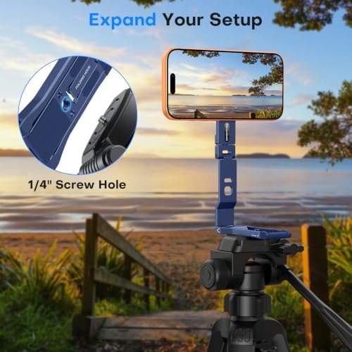 OMOTON TP03 [Ultra-Slim] 360° Rotating for MagSafe Tripod with Hook, Blue - Image 4