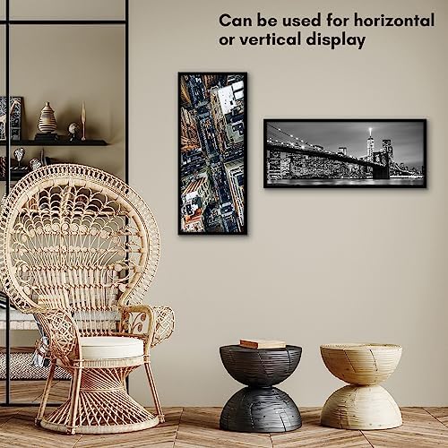 Americanflat 8x20 Picture Frame - Slim Molding - Black - Image 5