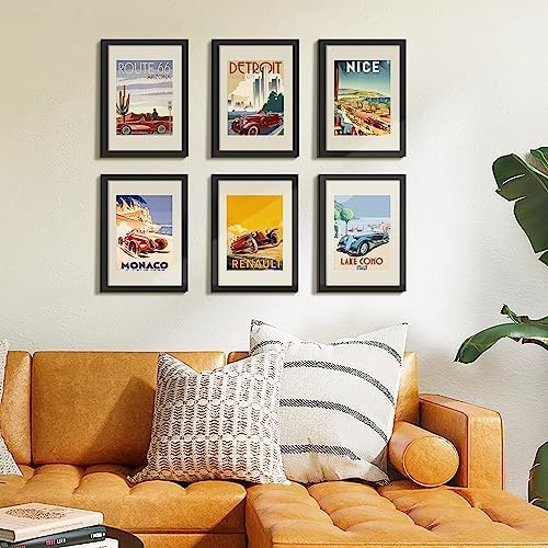 upsimples A3 Picture Frame, Gallery Wall Frames Set of 5, Black - Image 2