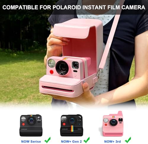 Camera Case for Polaroid Now/Now+ Gen2/3 Instant Film Camera, Pink - Image 2