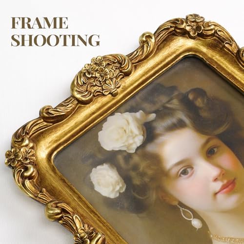 Cuspin 8x10 Gold Vintage Picture Frame Ornate Floral Antique Photo Frame - Image 4