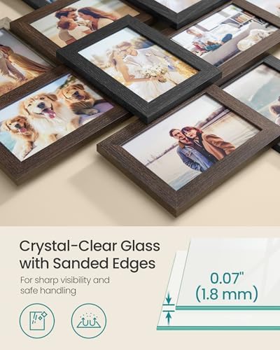 SONGMICS 12-Pack 4 x 6 Collage Picture Frames with Glass Front - Image 3