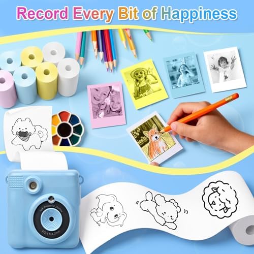 18 Rolls Kids Camera Paper Roll Refill Compatible with Most Instant Print Cameras for Kids BPA Free （2.24"x0.98" ） - Image 5