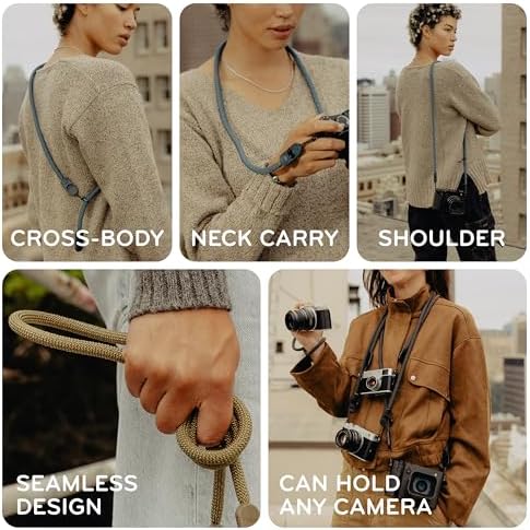 Peak Design Rope Camera Strap – Woven Nylon, 46.65" Crossbody, Fixed Length, Quick Release, 200 lb Load, for Photographers - Image 3
