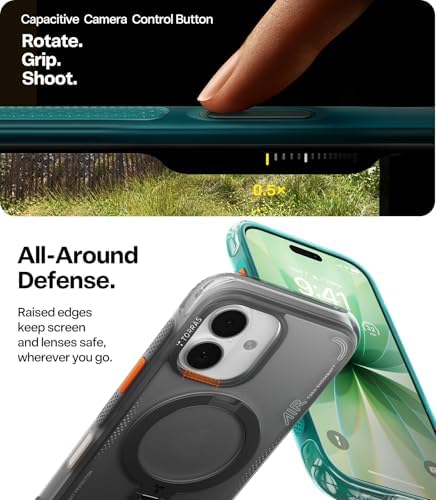 TORRAS Ostand Q3 Air for iPhone 17 Case with 360 Magnetic Stand, Fit for MagSafe, Mil-Grade Drop Tested, Camera Control Button, Shockproof Phone Case for iPhone 17 6.3'', Shadow Black - Image 6