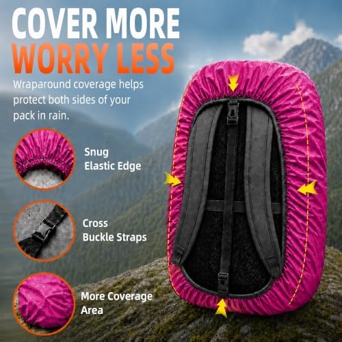 Frelaxy Waterproof Backpack Rain Cover, Pack Covers for Hiking, Travel - Image 4