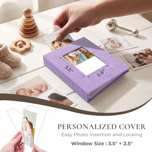 Vienrose 4x6 Mini Photo Album, 2 Pack, 52 Photos, Purple - Image 3