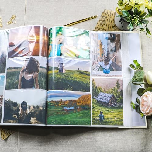 Holoary Photo Album 4x6 600 Photos 5 Pictures Per Page, 600 Pockets 4”x6” Picture Album, Linen Fabric Cover Big Picture Book for Photos, 4x6 Photo Albums for Family Weddings Travel Memories(Beige) - Image 6