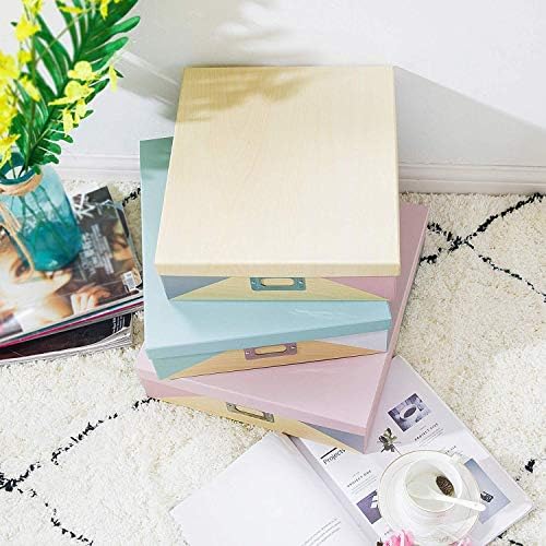SLPR - Decorative Cardboard Photo Storage Boxes with Lids, Set of 3 - Image 3