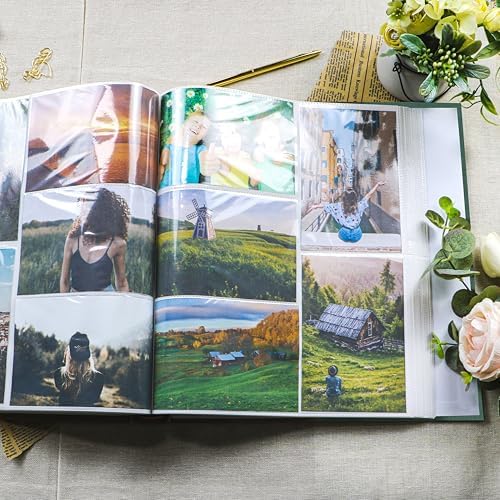 Holoary Photo Album 4x6 600 Photos 5 Pictures Per Page, 4”x6” Picture Album, Linen Fabric Cover Big Picture Book for Photos, 4x6 Photo Albums for Family Weddings Travel Memories(Dark Green) - Image 7