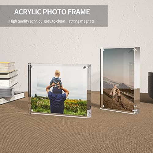 Sezanrpt Acrylic Picture Frame 6x8 Inches, High Transparent Magnetic Photo Frame, Double Sided Plexiglass Picture Frame 12mm + 12mm - Image 6