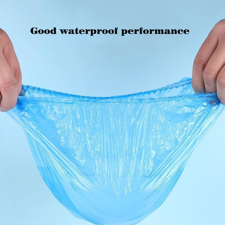 100PCS (50Pairs) Disposable Shoe Covers Waterproof Non-Slip Durable Boot Covers for Indoors Cleaning Real Estate Travel Construction Workplaces Plastic Disposable Shoe Covers for Men and Women (Blue) - Image 3