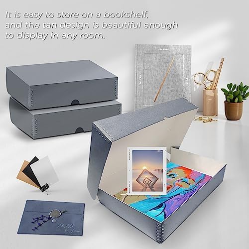 Lineco, 11x17 Clamshell Archival Folio Storage Box, 3" Deep - Image 6