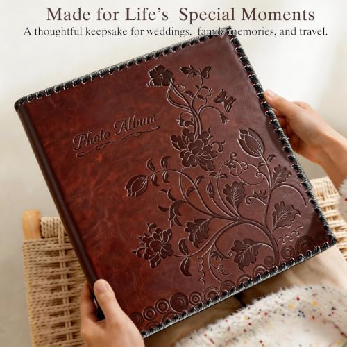 Dark Brown Large Self-Adhesive Photo Album, PU Leather Cover - Image 7