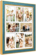 Suede 13x17 Picture Frame Display 8 Opening 4x6 Picture Frames Collage Wall Decor with Mat,Multi Photo Frame for Plexiglass,Wall Decor,1Pack,Blue by AnoziebyProductsunder