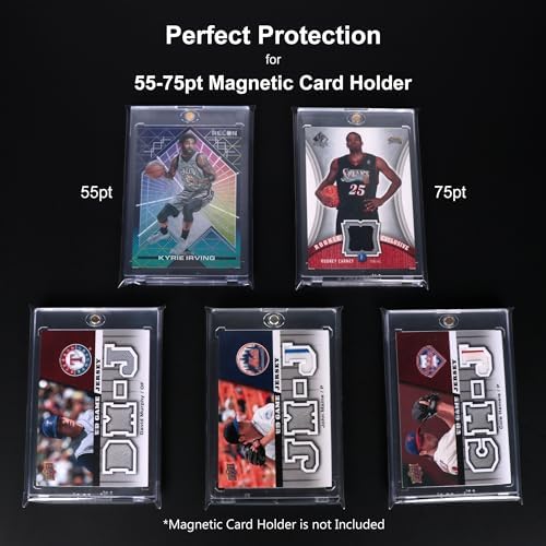 Resealable Sleeves for 55-75PT Magnetic Card Holders, Exact Fit Team Bags for 55-75PT Magnetic Card Holders (400 Pack) - Image 6