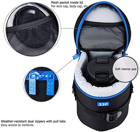 JJC Deluxe Lens Case Pouch Bag for Camera Lens Below 3.9" x 6.5"(D x L) - Image 4