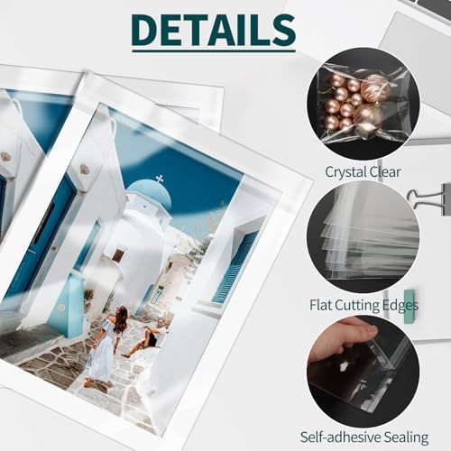 ZBEIVAN 100 Pack 11 1/4" x 14 3/16" Acid-Free Crystal Clear Sleeves Storage Bags for 11x14 Art Prints, Photo Framing Mats, and Craft Wrapping - Image 3
