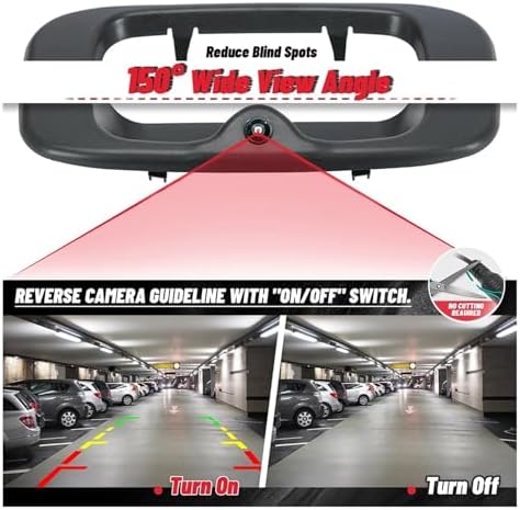 Reversing Camera Kit for GMC for Sierra 1500 2500 for 3500HD 99-07 Tailgate Handle Rear View W/Backup Camera 15228539 15046512 - Image 2