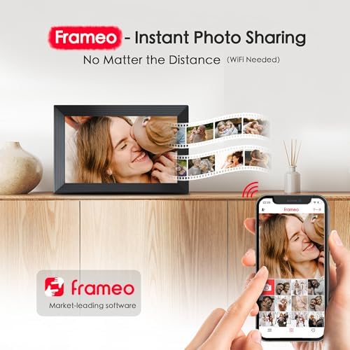 Frameo 10.1" Digital Picture Frame WiFi 32GB, Birthday Gifts for Mom, Women - Image 3