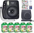 Fujifilm Instax Mini 11 Instant Camera Charcoal Gray + MiniMate Accessory Bundle & Compatible Custom Case + Fuji Instax Film Value Pack (50 Sheets) Flamingo Designer Photo Album by FUJIFILM