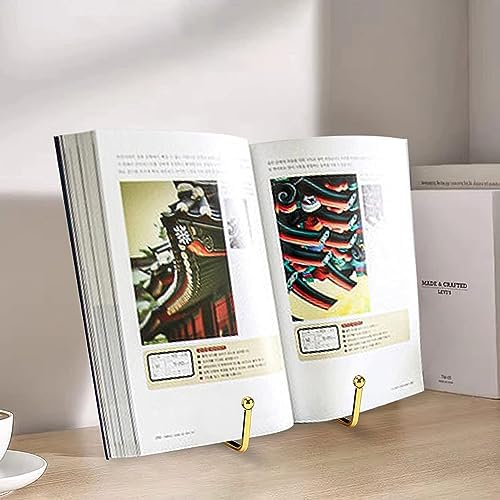 Kruodop 3 Pack 4 Inch Plate Stands for Display, Metal Frame Holder Stands for Book, Pictures, Photo Easel, Tabletop Art - Image 4