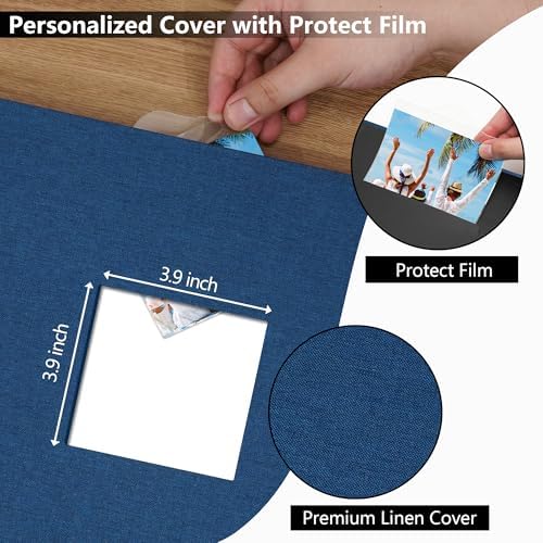 Vienrose Scrapbook Photo Album, 12x12 Inch, 3 Ring Binder, Blue, 100 Pages - Image 5