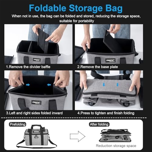 FOMITO Light Carry Bag Camera Case AB-20B Folding Case，35x21x20cm, for Aputure Amaran 100D/S 100X/S 200D/S 200X/S LED Light. - Image 6