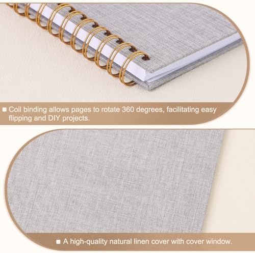 Scrapbook Photo Album 10x10 Inches 40 Pages Linen Cover Grey - Image 5