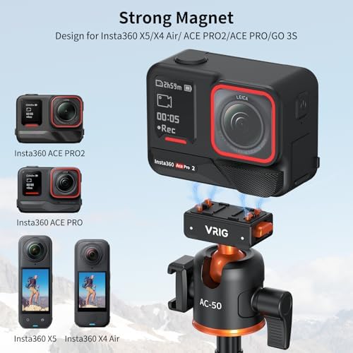 VRIG 21" Mini Camera Tripod for Insta360 Ace Pro2 with Wireless Remote - Image 3
