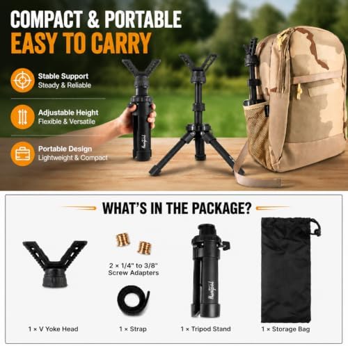HUNTPAL Tripod Shooting Stick Rifle Table Shooting Rest, for Range Practice - Image 5