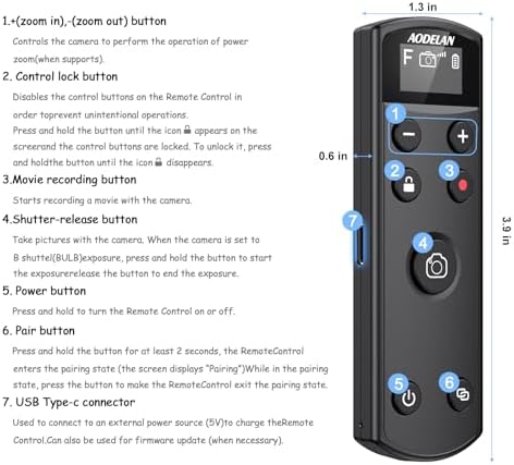 for Fujifilm Camera Rechargeable Shutter Release, Wireless Remote Control - Image 7