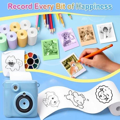 18 Rolls Kids Camera Paper Roll Refill Compatible with Most Instant Print Cameras for Kids BPA Free （2.24"x0.98" ） - Image 5