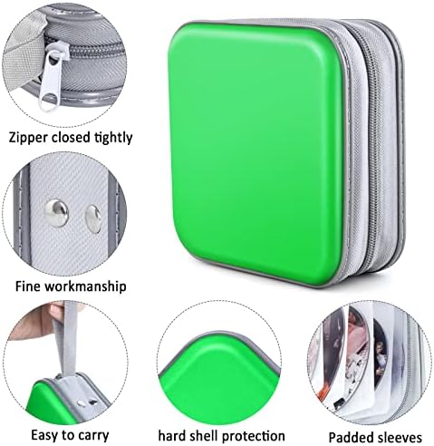 48‑Capacity Hard Plastic CD/DVD Binder for Car, Home & Travel - Image 2
