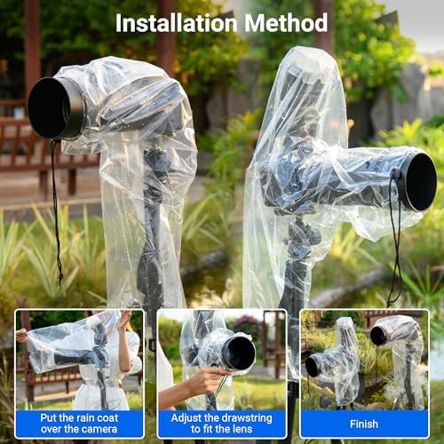 1+1 Clear Camera Rain Cover w/Without Flash for Camera + Lens up to 18" - Image 5