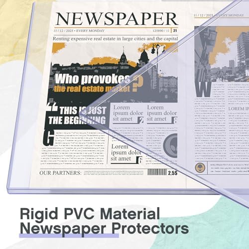 Faccito 6 Pcs Hard Newspaper Holder, 13 X 11'', 4.5mm Rigid PVC - Image 5