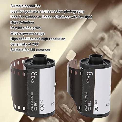 2 Roll 35mm Camera Color Film ISO 200, High Saturation HD Color Negative Film, 8 Sheets Each Roll with Storage Case, for 135 Cameras, Vintage Style Photography - Image 5