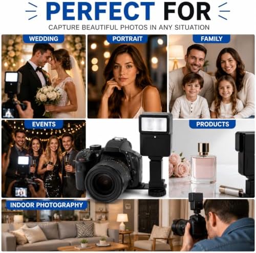 Tronixpro Digital Camera Flash with Shoe Bracket for Sony, Nikon, Canon, Pentax, Olympus & More Cameras & Camcorders - Image 5