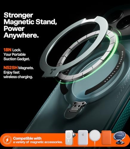 TORRAS Ostand Q3 Air for iPhone 16 Pro Case with Stand, Shockproof - Image 6