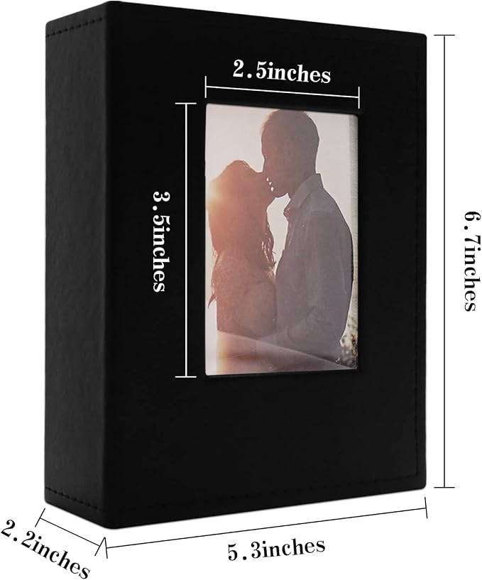 Vienrose Photo Album 4x6 Holds 100 Photos, PU Leather Cover Picture Book with 100 Horizontal Pockets, Slip-in Photo Album for Wedding, Baby Memories, Family, Acid-Free Photo Storage Gift, Black - Image 6