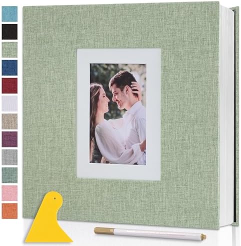 Photo Album Self Adhesive Pages Large 11x10.6 GrassGreen 40 Pages by Semfalbuums