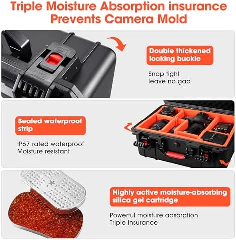 Camera Hard Case DSLR SLR Lens Waterproof Travel Weatherproof Cases - Image 4