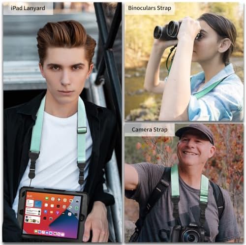 FIEIL Nylon iPad Strap, Adjustable Camera Neck Strap, Comfortable Shoulder Strap for iPad, Cellphone Tablet, Camera, Laptop, Binocular, Luggage Bag(Mint Green Universal Neck Lanyard) - Image 3