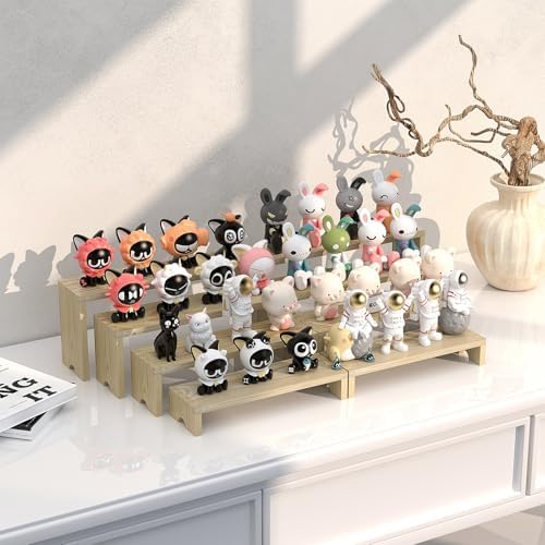 2 Set Wooden Tiered Risers Display Stands for Vendor Events,Stackable Wood Cupcake Display Stand,Farmhouse Decor Wood Dessert Table Display Set,Vendor Booth Display Items,Food Display Risers for Party - Image 5
