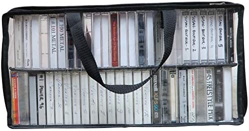 Evelots Cassette Tape Storage Bag, Holds 100 Tapes with Cases - Image 4